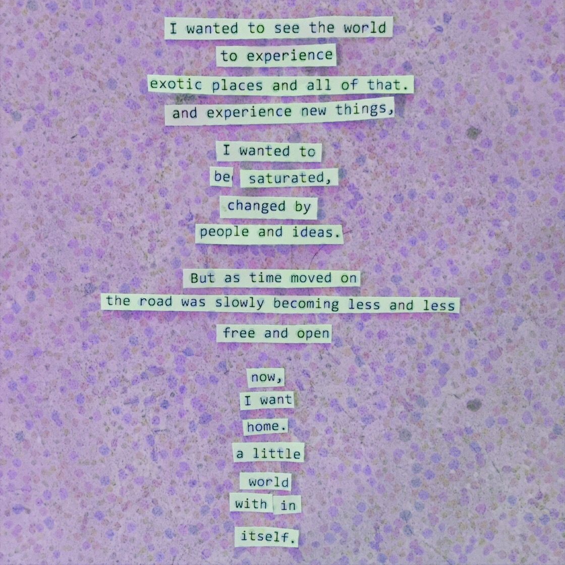 Now, I want home. A little world within itself